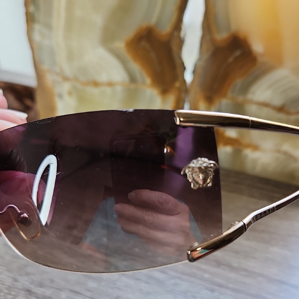 Versace Brown Designer Sunglasses - Picture 4 of 9